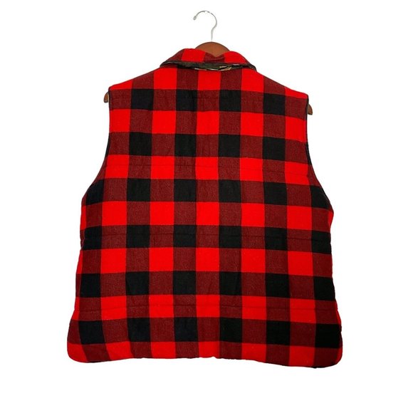 Vintage Game Winner Vest Camouflage Buffalo Plaid Reversible Hunting 80s- Medium - Picture 4 of 14